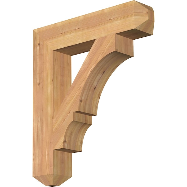 Ekena Millwork Balboa Craftsman Smooth Bracket, Western Red Cedar, 5 1/2"W x 28"D x 32"H BKT06X28X32BOA04SWR - main